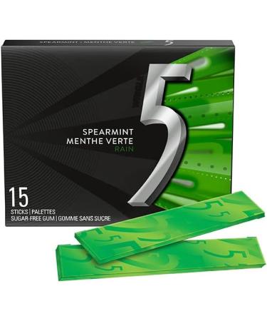 5 GUM Spearmint-Rain Flavoured Sugar Free Chewing Gum 15 Sticks 3 Packs - Buy Online on GoSupps.com