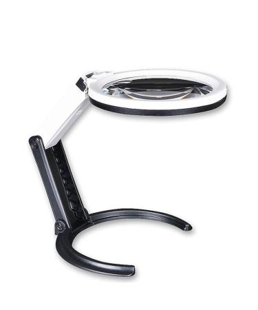 Magnifying Glasses Educational Hobby Magnifiers Hand-Held Collapsible Desktop Magnifying Glass with Led Lights 10 Times 5 Times Older Child Reading Portable Extra Large Lens 100Mm Comfortable
