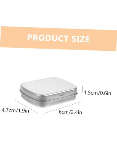 STOBOK 10pcs Boxes Mini Storage Tin Box The Christmas Candle Small Tin with Lid Storage Boxes with Lids Jar Silver 6.00X4.70X1.50CM - Buy Online on GoSupps.com