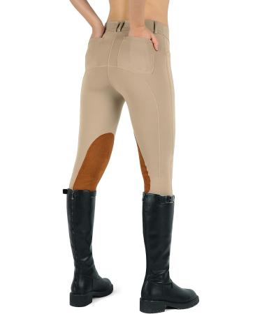 Beroy Kids Horse Riding Knee-Patch Breeches - Khaki X-Small - Buy Online on GoSupps.com