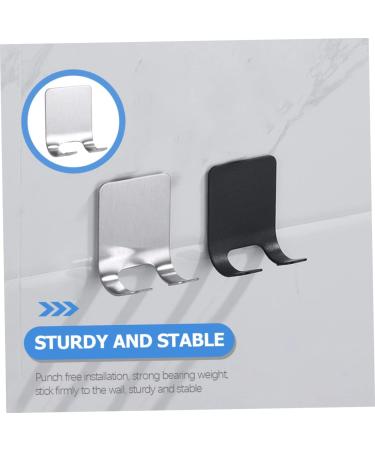 Premium Homsfou 6th Stainless Steel Razor Holder Hook - Versatile Shower & Bathroom Organizer for Razors Toothbrushes and More | 304 Silver Design (6x4.5x3cm) - Buy Online on GoSupps.com