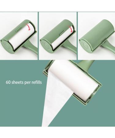 Solid Color Lint Roller - Extra Sticky Pet Hair Remover with 6 Refills | 360 Sheets | Pink Color - Buy Online on GoSupps.com