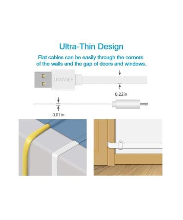 JJMASEE 2Pack 10FT Power Extension Cable for Wyze Cam V3, Blink Mini, Arlo, Eufy, Yi, Kasa & NestCam Indoor - USB Charging Cord for Security Cameras (White) - Buy Online on GoSupps.com