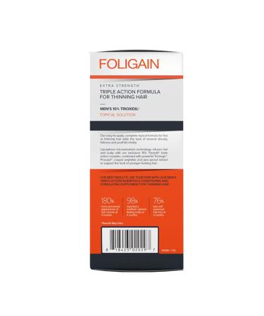 Foligain Triple Action Volumizing Formula for Men - 2 Fl Oz (Pack of 1) - Buy Online on GoSupps.com