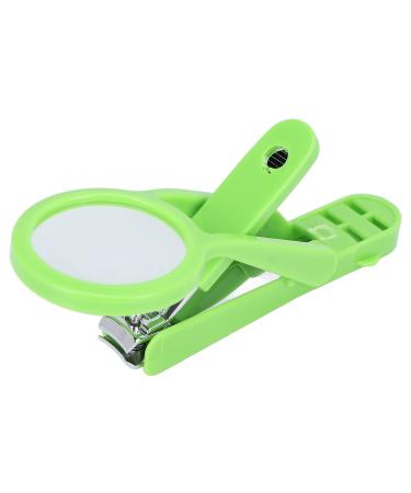 Deluxe Nail Clipper with Magnifier Stainless Steel Adjustable Fingernail Toenails Cutter with Magnifying Glass for Elderly Children(green)