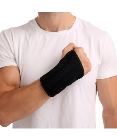 Adjustable Wrist Support Brace for Carpal Tunnel & Tendonitis Relief - S/M Black Right Hand Splint - Buy Online on GoSupps.com