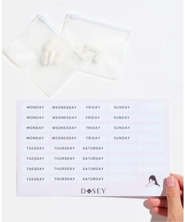 Dosey Daily Sticker Set for Pill Pouches - Medication Reminder Stickers for Easy Use - Includes Weekly & Daily Labels - Buy Online on GoSupps.com