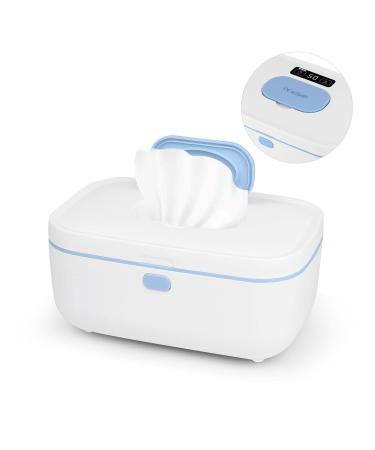Wipe Warmer,Baby Wipe Warmer - Wet Wipe Warmer Baby is Super Fast Top Heating System with Constant Temperature, LED Display Shows Precise Temperature(White Blue)