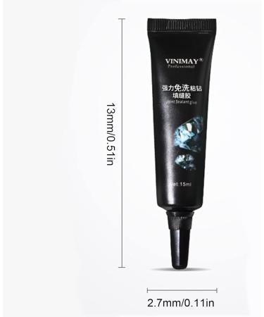 False Nail Rhinestone Glue - No Wipe Super Sticky Nail Rhinestone Glue Gel - Super Adhesive Nail Gel for Gems Gel Glue for Rhinestones Crystal Stones with High Sheer Texture Aezon 15ml - Buy Online on GoSupps.com