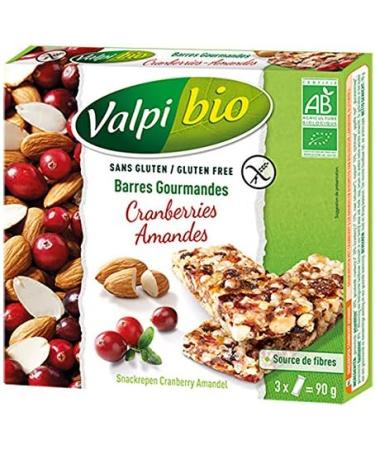 BARRES CRANBERRIES AMANDES BIO 90G VALPIBIO UNIT  - Buy Online on GoSupps.com