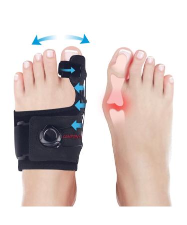 Bunion Corrector for Women and Men Adjustable Knob Bunion Corrector Big Toe Straightener Orthopedic Bunion Splint for Hallux Valgus Pain Relief (Left) Neoprene Left