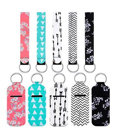 lipstick Keychain Holder and Wrist Lanyard with Keychain Holder (10 Pieces)