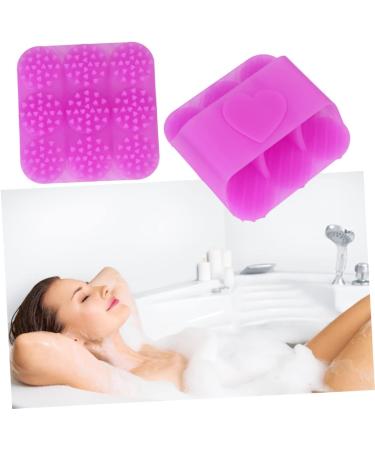 Tovinanna Silicone Scalp Massage Brush Purple Hair Scales Brush for Head Cleaning & Relaxation (8.5x3cm) Perfect for At-Home Spa Treatment - Buy Online on GoSupps.com