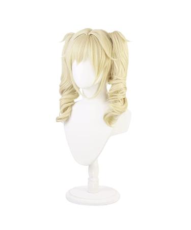 Lwiuentx Genshin Impact Barbara Cosplay Wig | Long Curly Synthetic Hair for Men & Women | Perfect for Halloween & Parties + Free Wig Cap - Buy Online on GoSupps.com