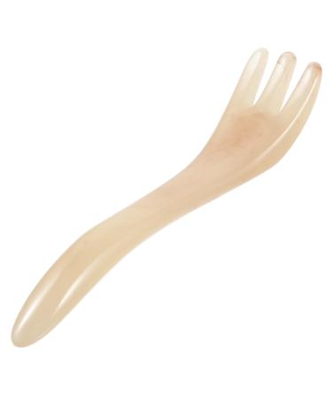 Frcolor Kratzkamm Scalk Massage Gua Sha Kamm Guasha-Tool Beautable Combs for Children's Day Head massager for hair growth headbrush Jade beeswax resin 14.5x3cm As shown