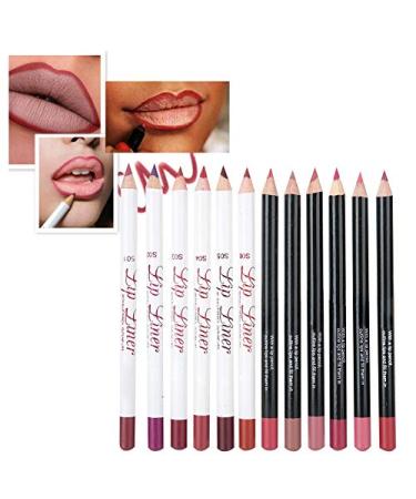 Waterproof Lip Liner Set - 12 Vibrant Colors | Long-Lasting Lipstick Cosmetic for Stunning Makeup - Buy Online on GoSupps.com