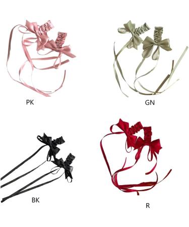 JSGHGDF 2 Cute Sweet Hair Clip Long Ribbon -style Bunches Sweet Balletcore Black - Buy Online on GoSupps.com
