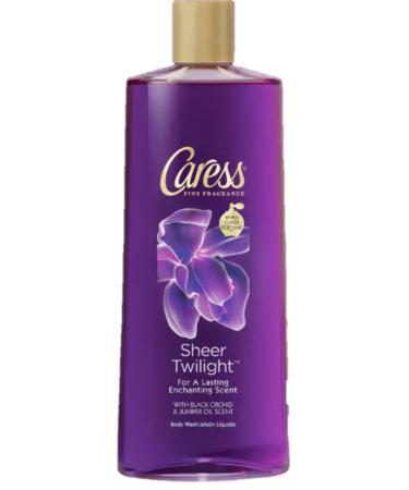 Caress Body Wash Sheer Twilight Black Orchid & Juniper Oil Scent 18 oz (Pack of 4)