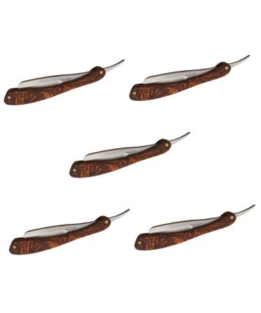 Minkissy 5st men razor supply bare trassier blades hairdresser made of stainless steel hairdressing blades razor holder razor folding knife razor accessories rustproof steel fold