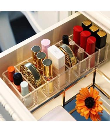 Anncus Acrylic Storage Box Cosmetic Organizer 8 Grid Blush Storage Eye Shadow Makeup Display Stand Plastic Box Drawer Compartment - (Color: Transparent) - Buy Online on GoSupps.com