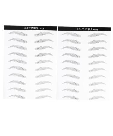 DOITOOL 2 Pairs Skz Stickers Eyebrowsb Artificial Eyebrow Patch Eyebrow Stickers Water Proof 3d Makeup Tools