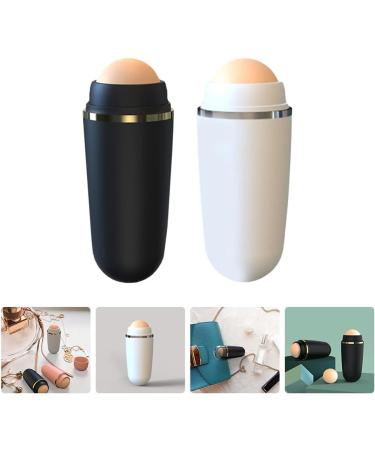 Lurrose 2pcs Facial Oil Absorb Roller - Volcanic Stone Oil Control Face Massage Tool for Men & Women | International Shipping - Buy Online on GoSupps.com