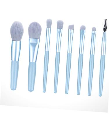 Gogogmee 8pcs Powder Brush Eyeshadow Makeup Brushes Makeup Brush for Woman Cosmetic Face Brushes Wooden Blue - Buy Online on GoSupps.com