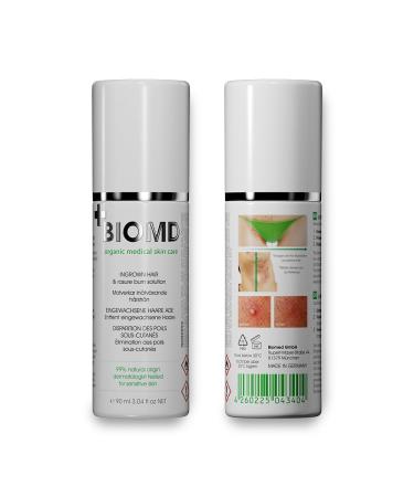 BioMD BioMD 3-Pack of 90ml Bottles for Ingrown Hair Prevention with BHA and AHA Shaving Burn Shaving Waxing Hair Prevention