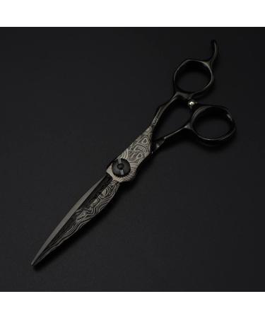 Hair Cutting Scissors 6 Inch Upscale Black Damascus Hair Scissors Haircut Thinning Barber Tools Cutting Shears Hairdressing Scissors Set - Buy Online on GoSupps.com