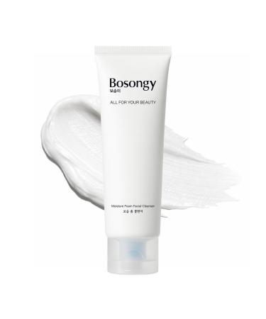 BOSONGY Cleansing Foam Amino Acid Face Wash120ml(4.05fl.oz) Gentle Korean Skincare Cleanser with Ceramide pH-Balanced for Sensitive Skin Removes Sunscreen &Light Makeup Hydrating&Skin Revitalizing.