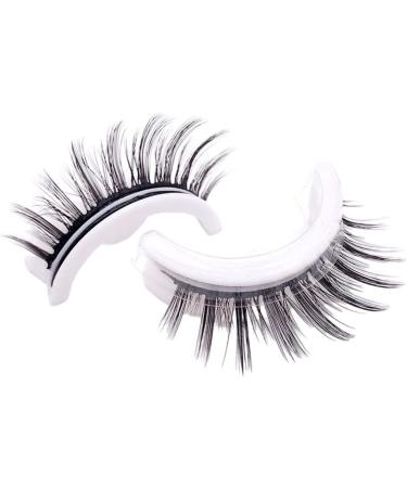 Self Adhesive Eyelashes Waterproof Thick False Lash Reusable Long Fluffy Eyelashes 1Pair. Long Style - Buy Online on GoSupps.com