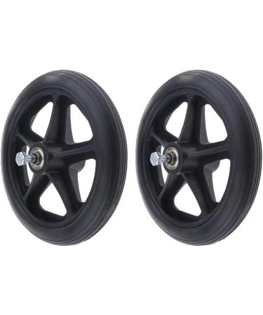 Castors 2pcs Black 7inch Wheelchair Front Caster - Wheelchair Wheels Replacement - Heavy Duty & Anti-Slip Bearing 5/16 Inch - Buy Online on GoSupps.com