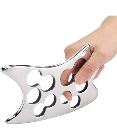 Verdant Touch Gua Sha Board - 304 Stainless Steel Body Massage Tool for Health & Acupuncture | International Shipping - Buy Online on GoSupps.com