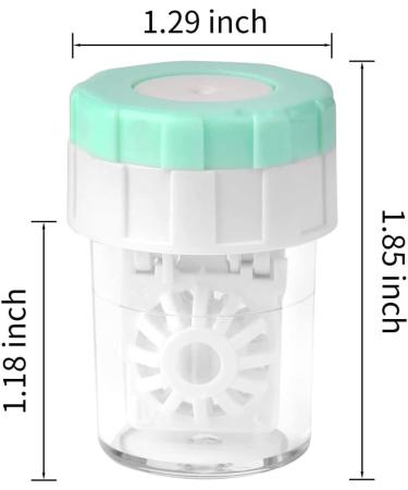 ZKSXOA Portable Contact Lens Container Set - 5 Plastic Cases with Manual Rotating Cleaner Multi-Color for Lens Care - Buy Online on GoSupps.com