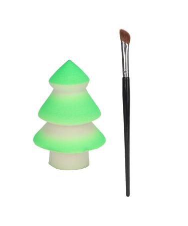 Brush Sponge Kit Christmas Soft Portable Face Beauty Sponges Brush High Elasticity Makeup Sponge Oblique Nose Shadow Brush Set for Highlighting Eyebrows Shading