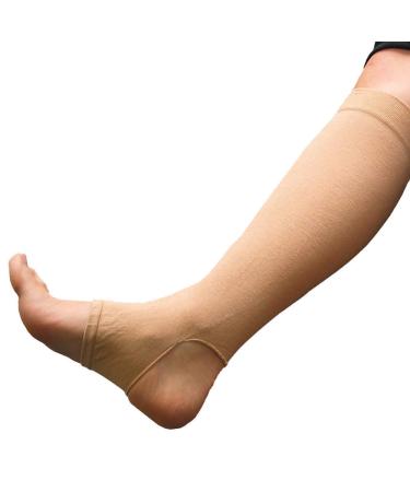 Prevent Products  Inc. - GeriLeg  Elderly Leg Skin Protector  Thin Skin Tear & Bruise Protective Geri-Sleeves for Legs - Made in USA -One Pair per Pack (Medium/Beige) Medium (Pack of 1) Beige