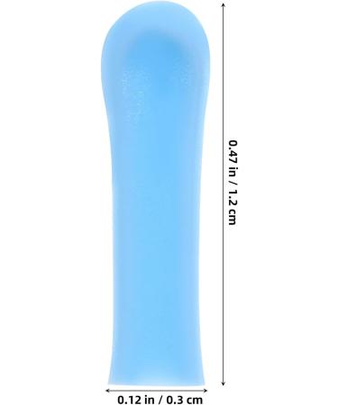 FRCOLOR Ear Spoon Tips Ear Cleaner Replacement Tips 10pcs Soft Silicone Ear Wax Pick Removal Tips Safety Ear Scoops Sleeves Accessories Set for Teens Adults Oval Blue - Buy Online on GoSupps.com
