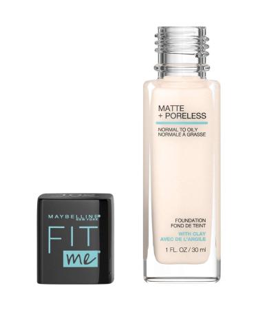 Maybelline Fit Me Matte + Poreless Foundation - Fair Porcelain | Oil-Free, 1 fl oz - Buy Online on GoSupps.com