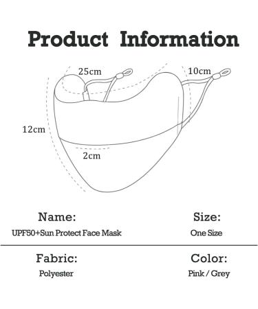 CCAIPU 2Pcs Face Mask for Sun Protection Reusable Washable Breathable Face Mask UV Protection Face Cover Motorcycle Cycling Sport Mask for Outdoor A-Pink/Grey - Buy Online on GoSupps.com