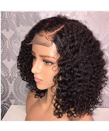 Jessica Bob Human Hair Wig 13x6 HD Lace Front Short Curly Brazilian Remy Hair for Black Women (8 Inch) - Buy Online on GoSupps.com