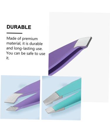 MAGICLULU 1 Set Eyebrow Tweezers Extension Tweezers Face Tools Grooming Tools Eyebrow Clamp Eyebrow Picker Facial Tools Tweezers for Eyebrow Flat Tip Cosmetic Stainless Steel 8.5x5.3cm Colorful - Buy Online on GoSupps.com