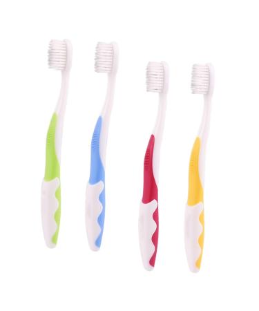 Gatuida 4 pieces baby toothbrush children toothbrush children's toothbrush manual toothbrush toothbrushes for children tools for oral care slippery toothbrushes form earth colors form toddler