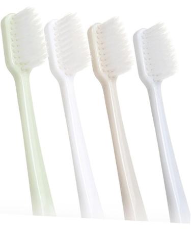 Healeved 4-Piece Manual Sensitive Toothbrush Set - Soft & Medium Bristles Natural Travel Toothbrush Eco-Friendly Green - Buy Online on GoSupps.com