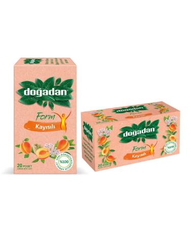 Dogadan Form Mixed Herbal Tea with Apricots 60 Tea Bags - 3 Pack - Buy Online on GoSupps.com