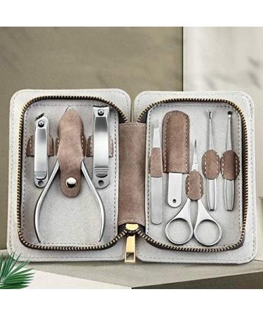 BANDKIT Than Ever Stainless Steel Nail Clipper Pedicure Set with Scissor Tweezer Professional PU Cover Manicure Tools(Option A) - Buy Online on GoSupps.com