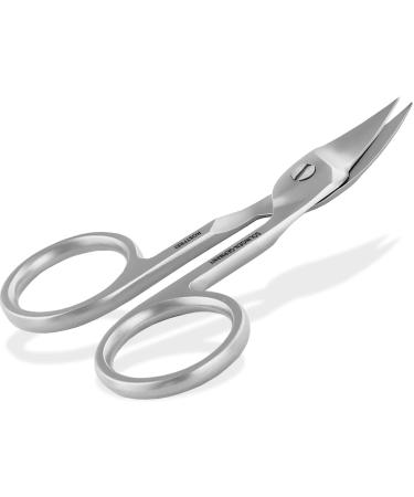Premium footnail scissors from Solingen for extra thick and strong toenails pedicure nail scissors with curved cutting surface and one -sided micro toothing for foot care made of stainless steel