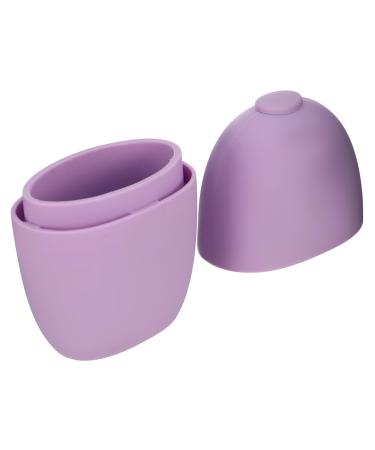 Silicone Face Ice Tray Face Beauty Tool Silicone Icing Tool Skin Ice Roller Silicone Face Ice Roller Mold Face Icing Roller Ice Holder for Face Facial Silicone Ice Roller 11.5x7cm Purple