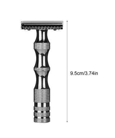 KENANLAN Classic Men's Manual Razor - Vintage Double Blade Razor with Non-Slip Metal Handle (Black) - International Shipping Available - Buy Online on GoSupps.com