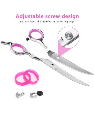 Adiwo Curved Dog Cups - Stainless Steel Pet Care Scissors for Perfect Fur Cutting | Dog Grooming Tools - Buy Online on GoSupps.com