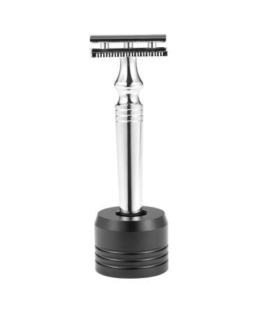 Men's Razor & Shaving Brush Stand - Simple Metal Organizer Kit (Black) | International Shipping Available - Buy Online on GoSupps.com